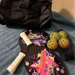 Colorful Pickleball Set with Bag